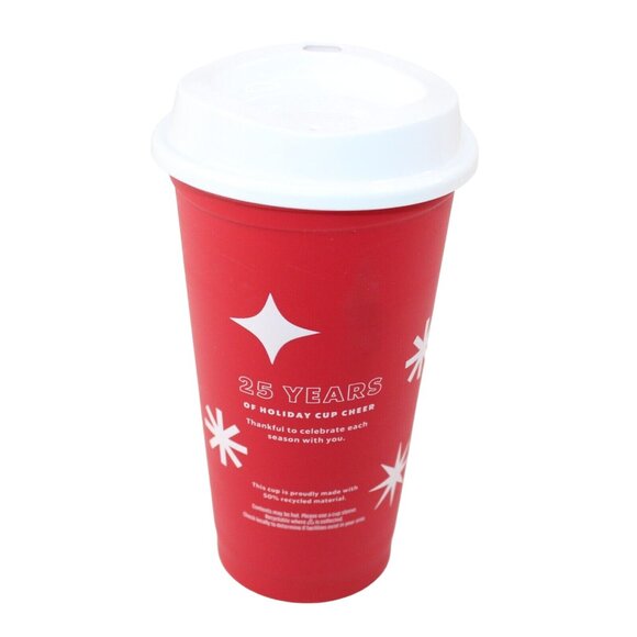 Brand New Red Cup Day 2022 Starbucks 25 Years of Holiday Tumbler 16 oz Reusable - Picture 4 of 9